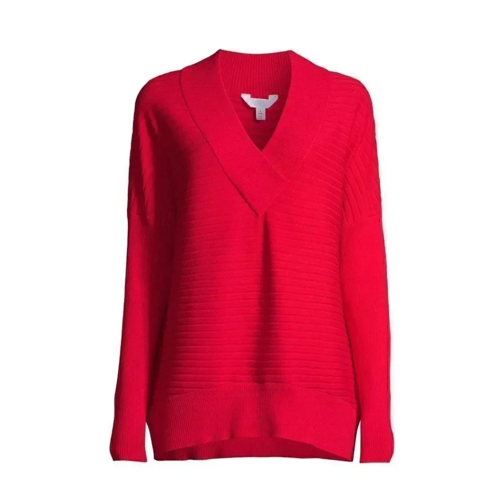 Nwt Time and Tru Women's Soft Oversized V-Neck Sweater, Size XL